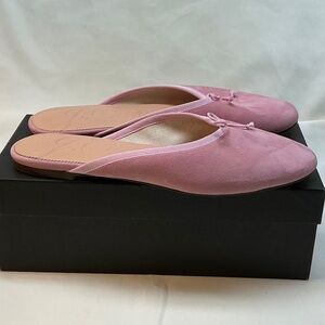 NIB, J. Crew Zoe Suede Mule Ballet flats, Pink Orchid color, size 10 M